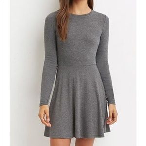 H&M Heather Long sleeve skater dress